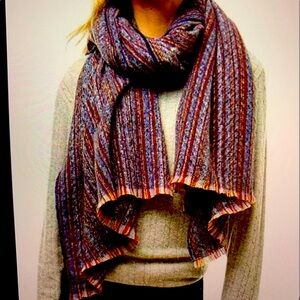 Multi-colored Stripe Oblong Scarf